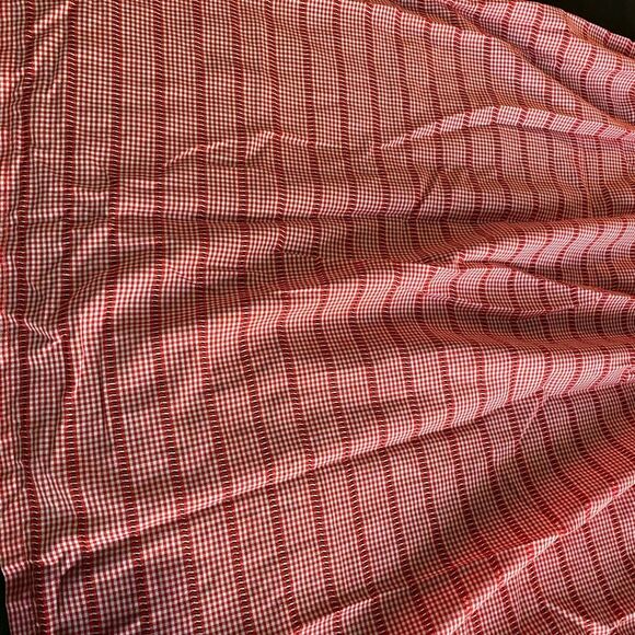 Handmade Red Gingham Apron with Pocket, Retro, Vintage Kitchen Wear OF-11 - Picture 4 of 11